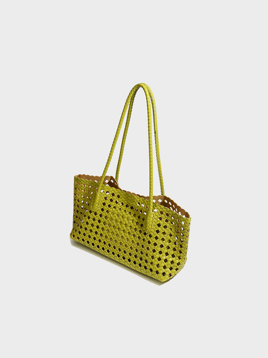 Commuter Korean Style Woven Tote Bag by EuroChic Tote