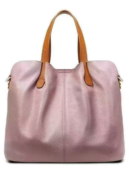 Colorblock Cool-Girl Shoulder Tote Bag by EuroChic Tote