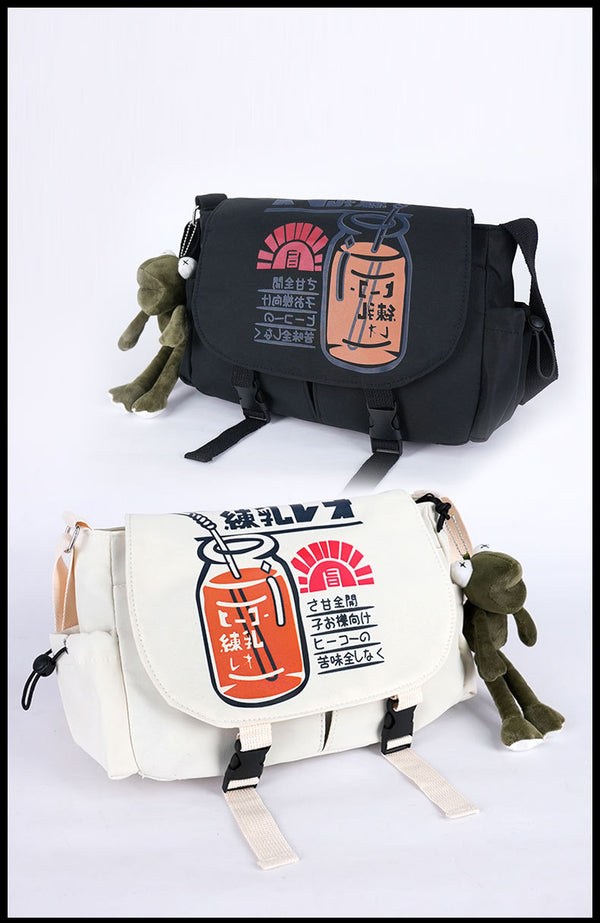 Harajuku Printed Canvas Shoulder Crossbody Bag