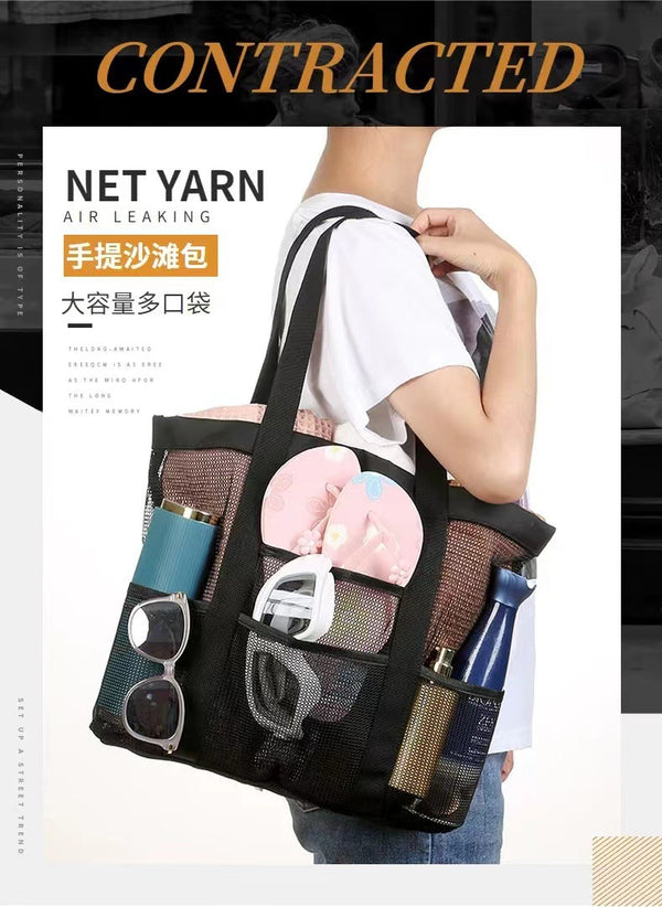 Mesh Travel Toiletry Storage Handbag