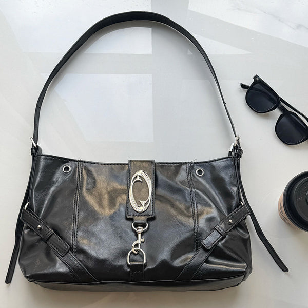 Brown Soft Leather-Look Large Capacity Tote Bag