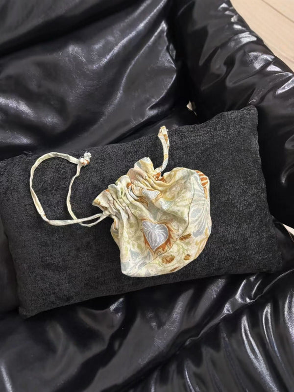 French Hemp Drawstring Vintage Handbag