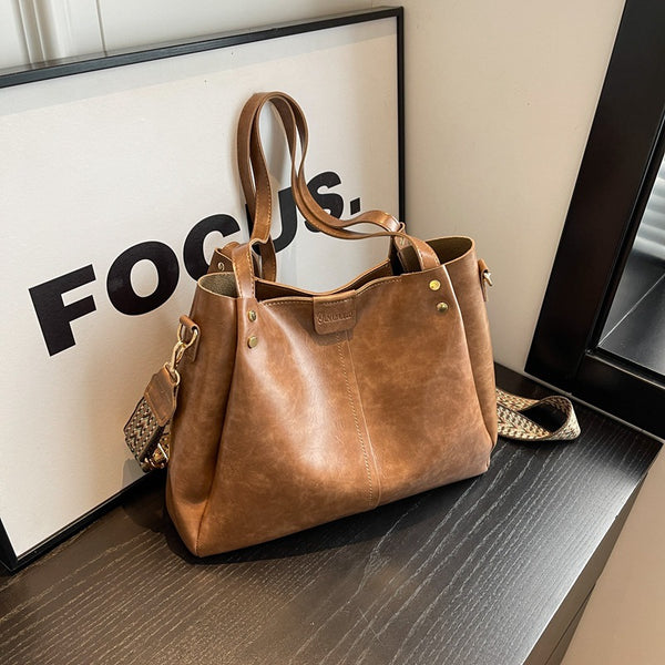 Vintage Bucket Shoulder Bag for Women