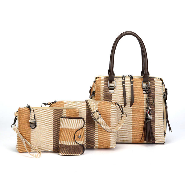 4-Piece Large Capacity Handbag and Crossbody Set