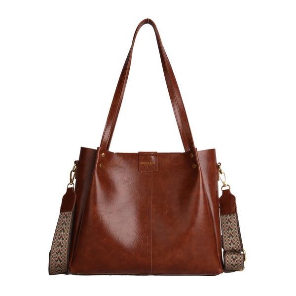 Light Luxury Commuter Tote Bag with Crossbody Strap
