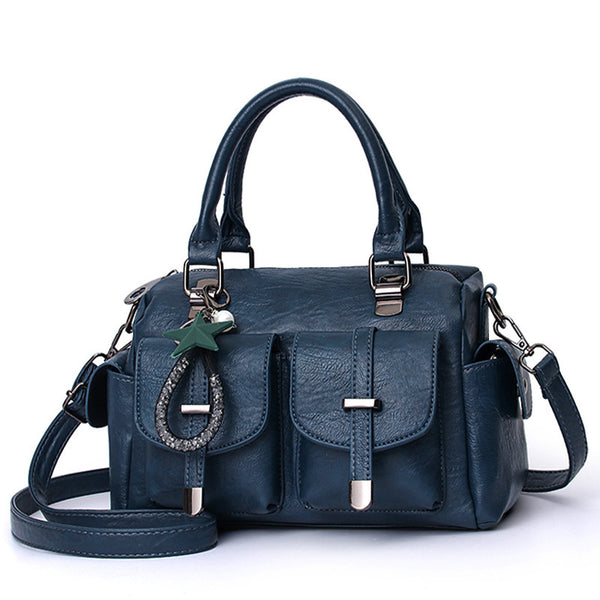 Tassel Soft Leather-Look Shoulder Bag styled for everyday outfits