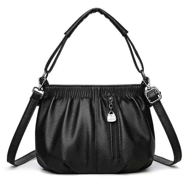 Large Capacity Vintage Leather-Look Shoulder Crossbody Bag product view 4 by EuroChic Tote